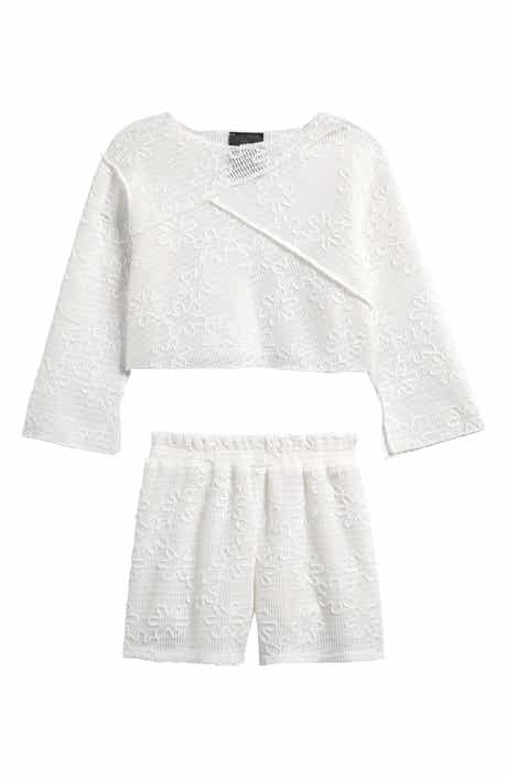 Kids' Twist Front Crop Top & Shorts Cover-Up Set