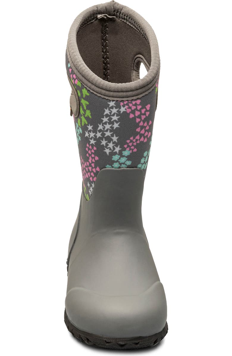 Bogs Kids' York Star Heart Waterproof Rain Boot, Alternate, color,
