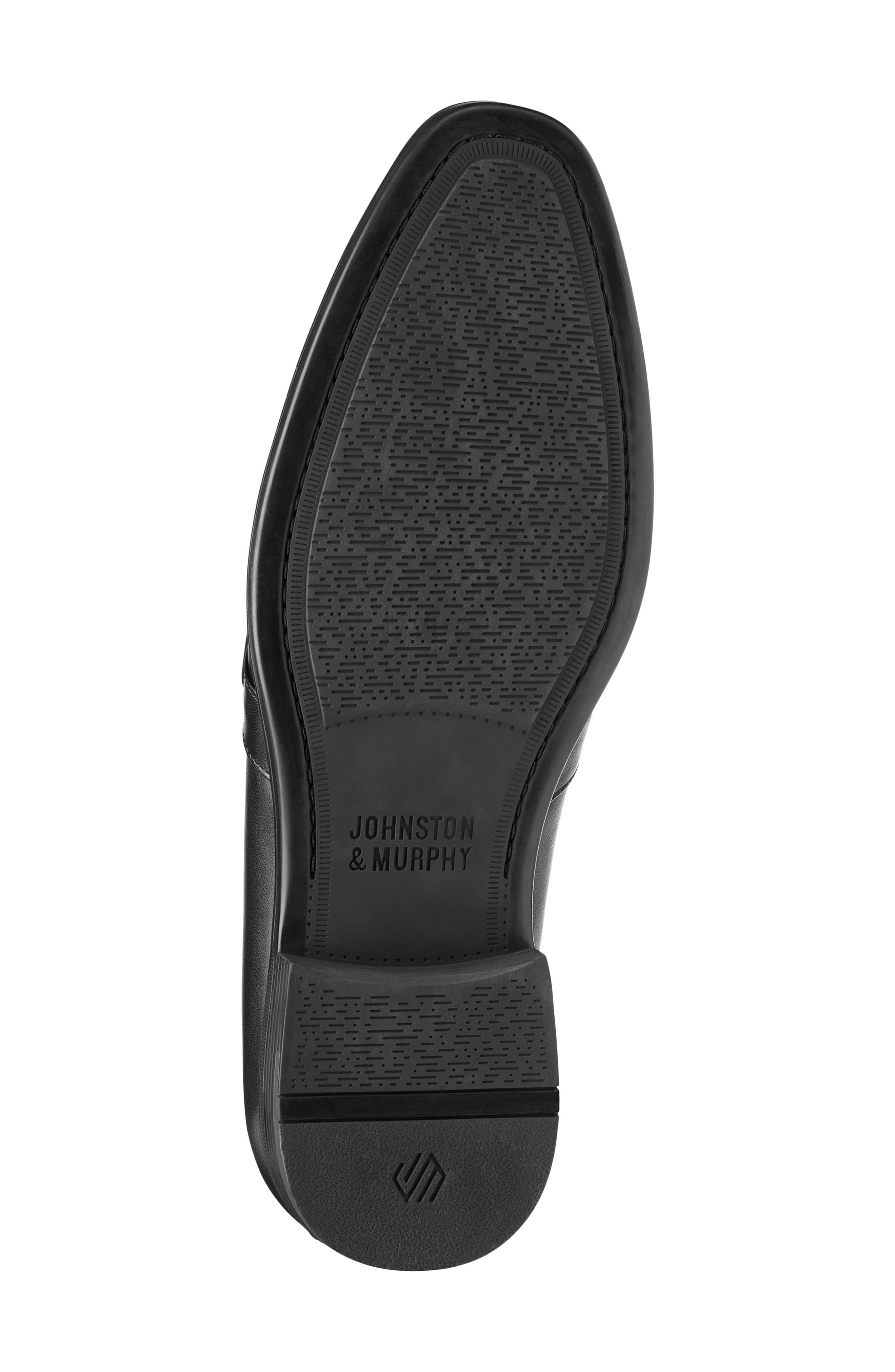 Johnston & Murphy Gibbons Embossed Bit Loafer, Alternate, color, Black Full Grain