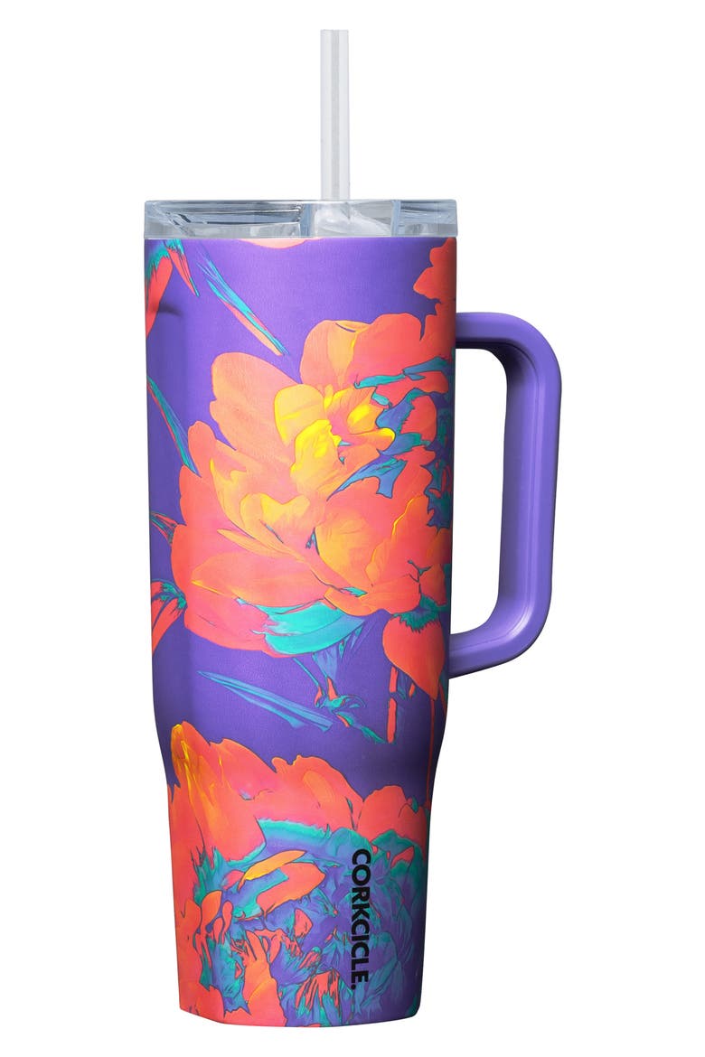 Cruiser 40-Ounce Insulated Tumbler with Handle, Alternate, color, SUPER BLOOM