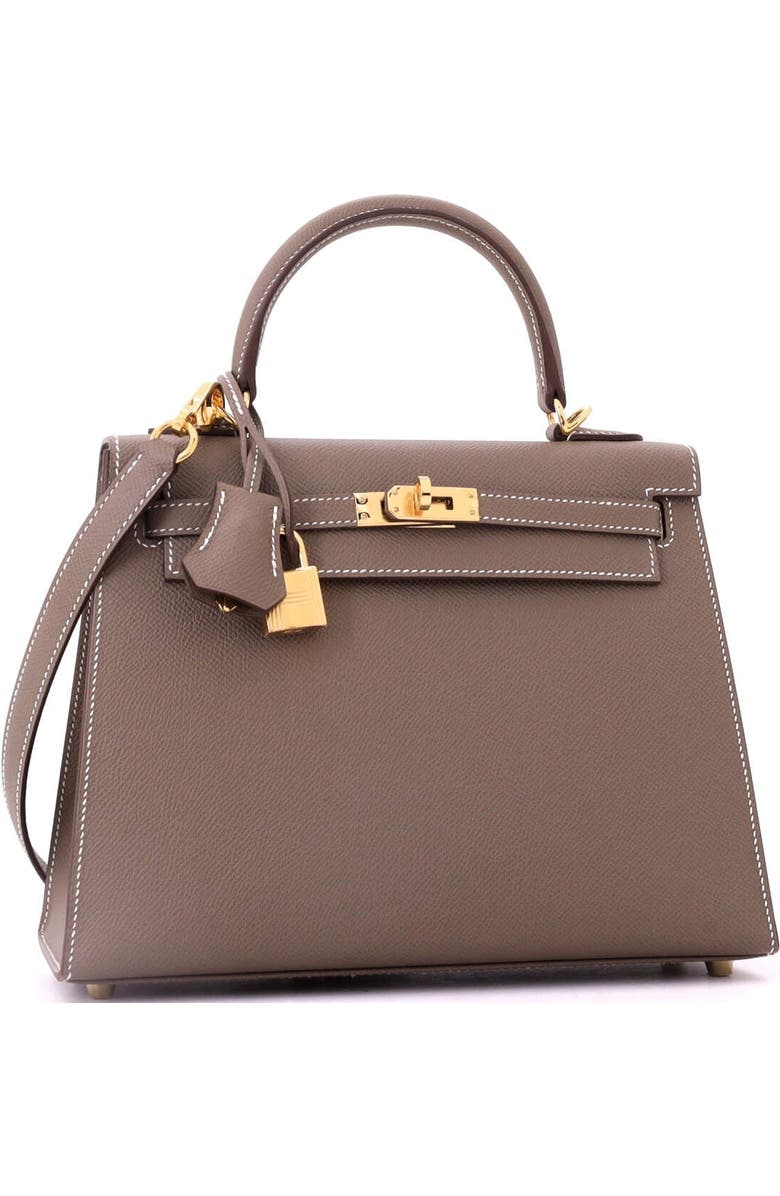 Pre-Owned Hermes Kelly Handbag Grey Epsom with Gold Hardware 25, Alternate, color, Etoupe