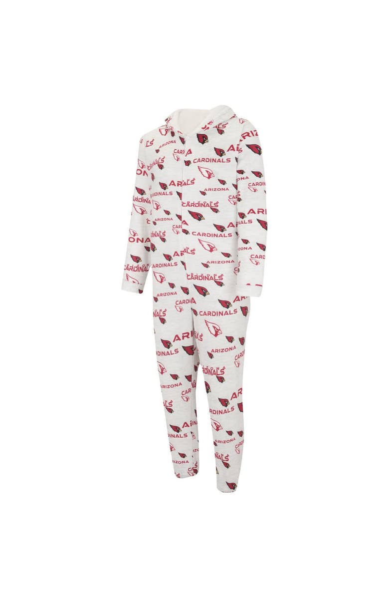 CONCEPTS SPORT Men's Concepts Sport White Arizona Cardinals Allover Print Docket Union Full-Zip Hooded Pajama Suit, Alternate, color, 