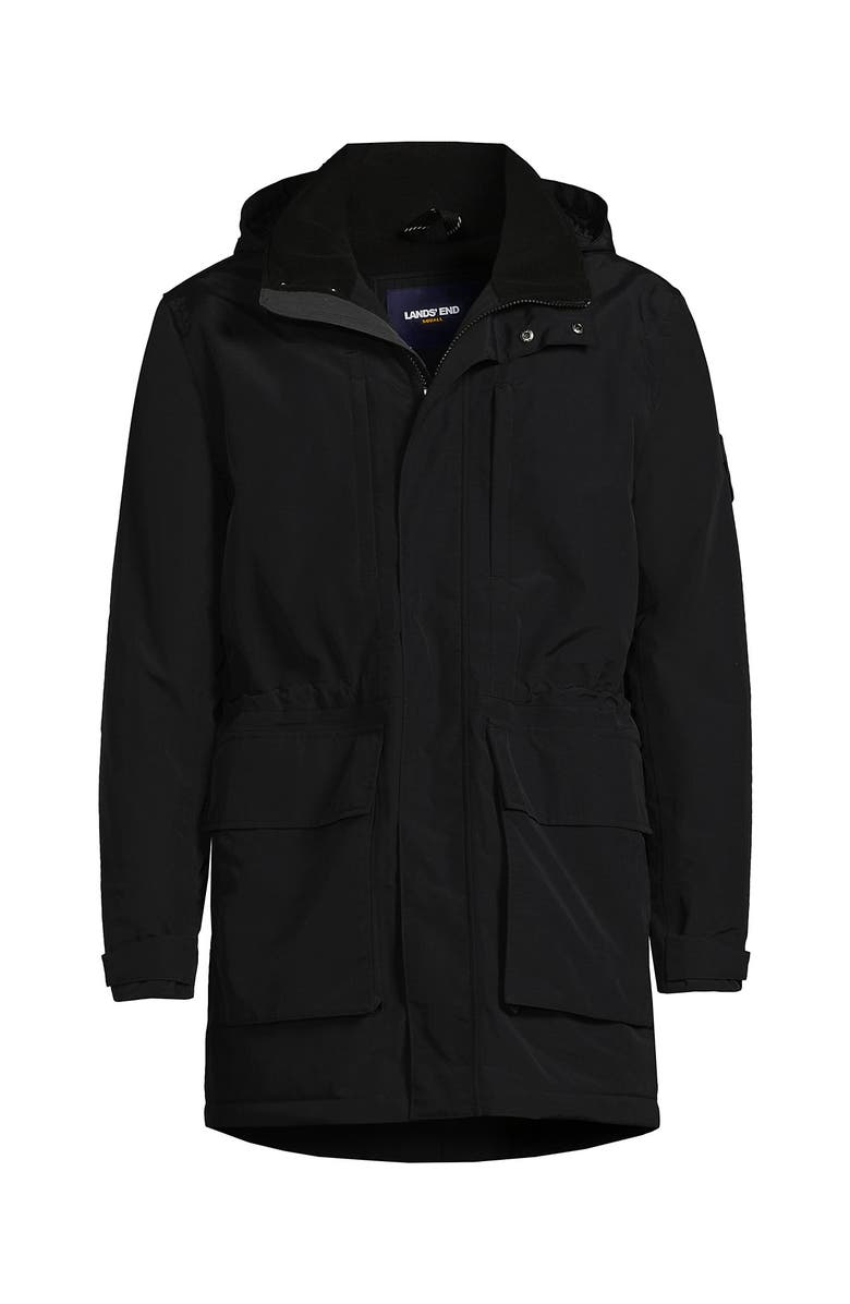 Lands
 End Waterproof Squall Parka, Alternate, color, Black