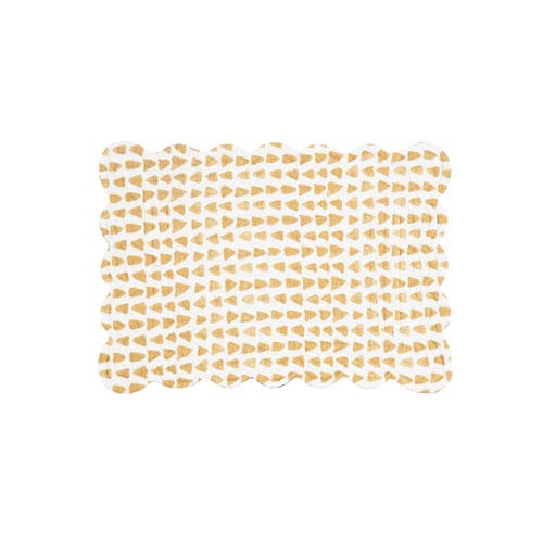 C & F Home C&f Home Natural Home Cotton Quilted Rectangular Reversible Placemats Set Of 6, 13" X 19" In Yellow