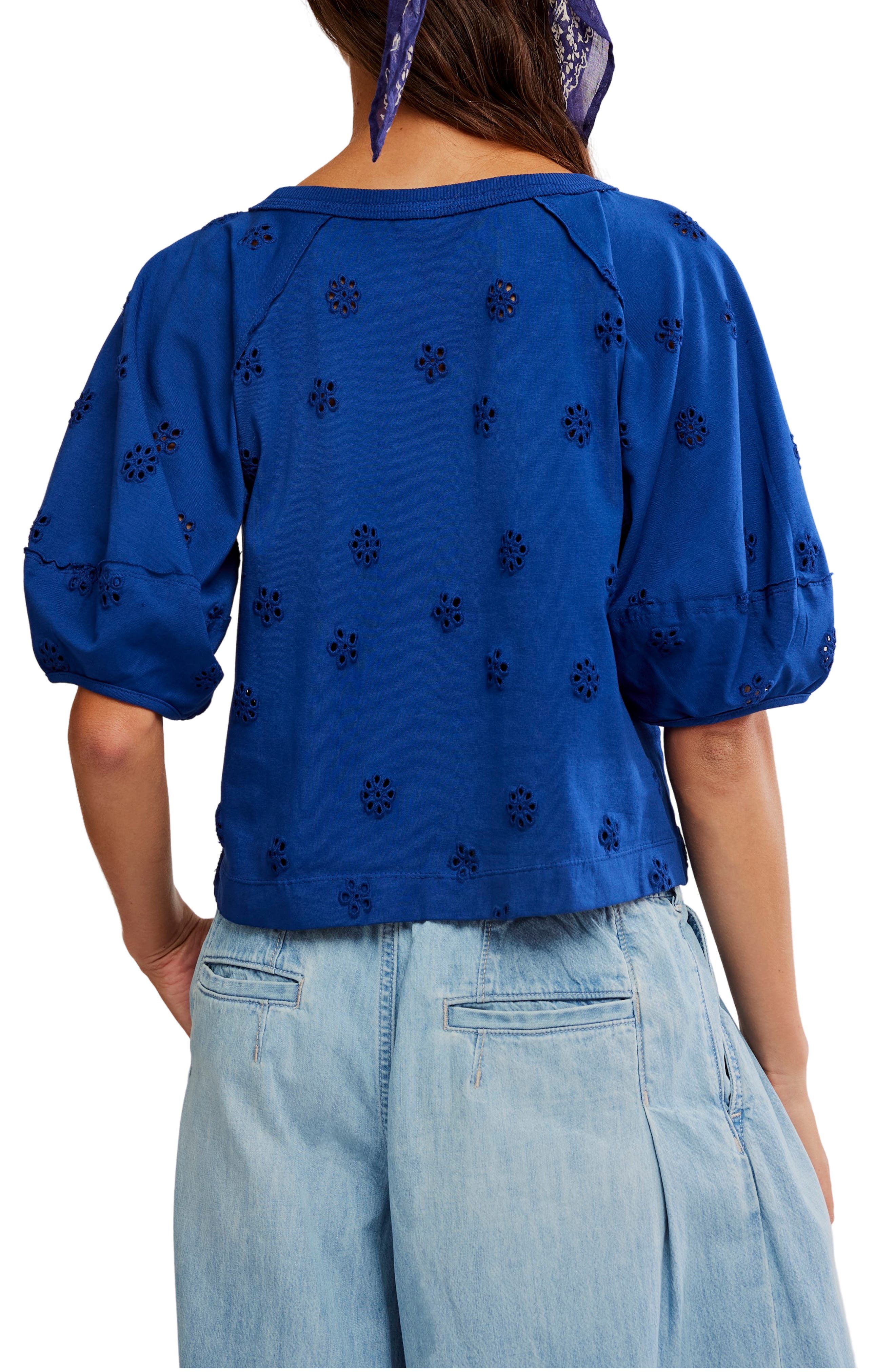 Jessie Eyelet Puff Sleeve Top - image 4