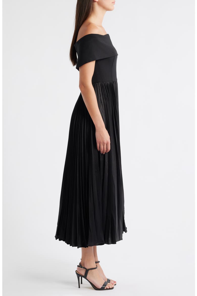 Stockton Off the Shoulder Maxi Dress, Alternate, color, BLACK