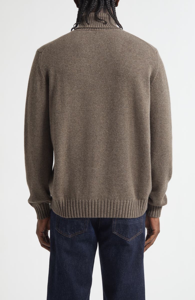 Thom Sweeney Cashmere Turtleneck Sweater, Alternate, color, Mid Brown