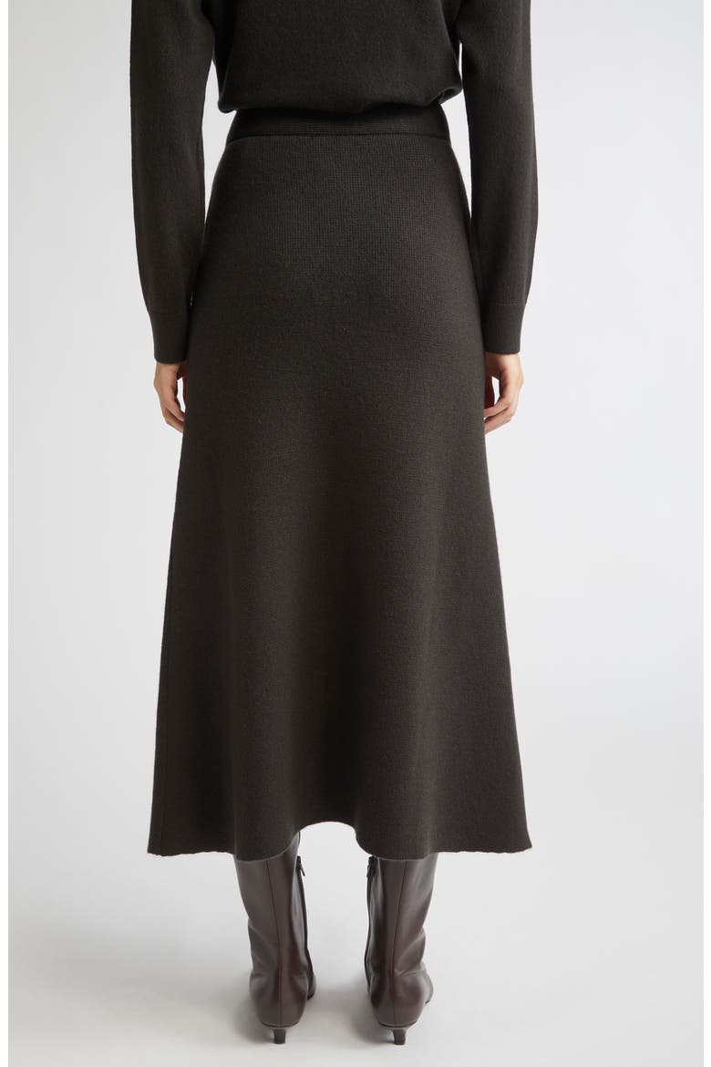 Milano Stitch Cashmere A-Line Sweater Skirt, Alternate, color, IRON
