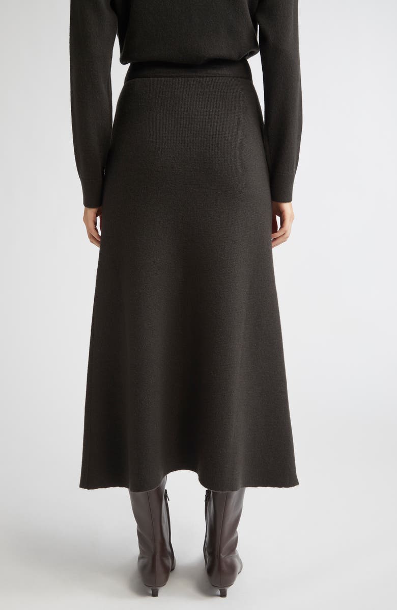 Johnstons of Elgin Milano Stitch Cashmere A-Line Sweater Skirt, Alternate, color, Iron