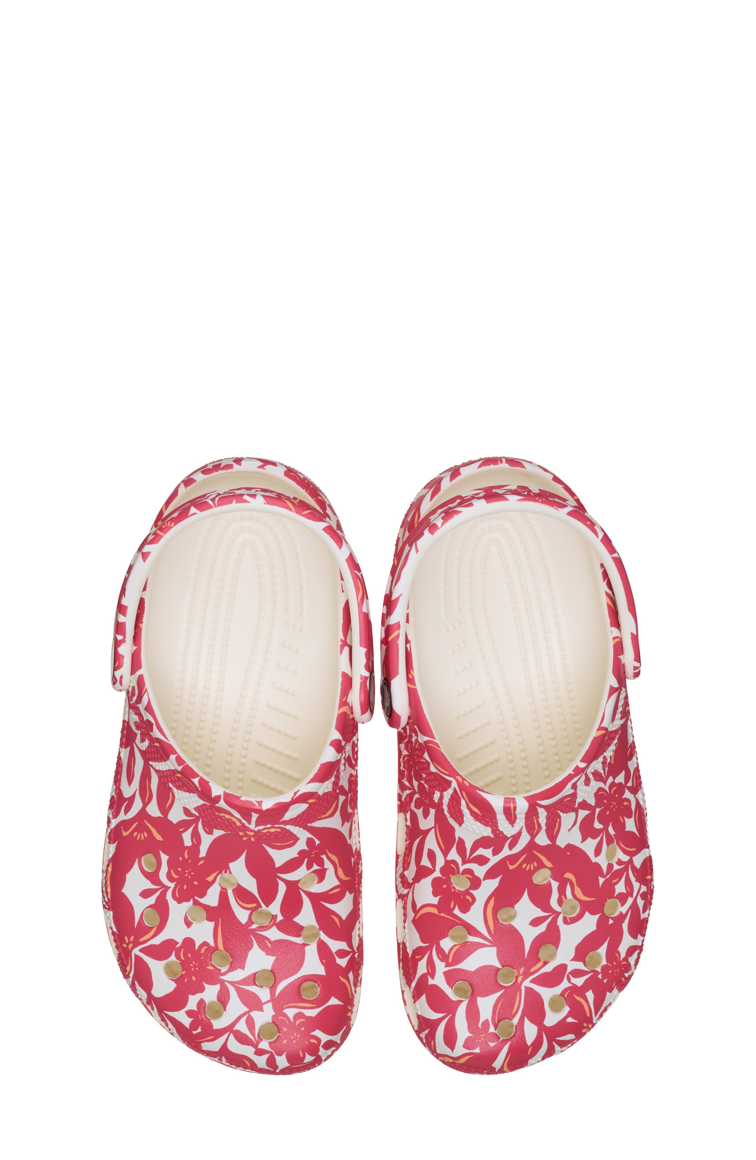 CROCS Kids' Classic Island Flower Clog, Alternate, color, Red/Chalk