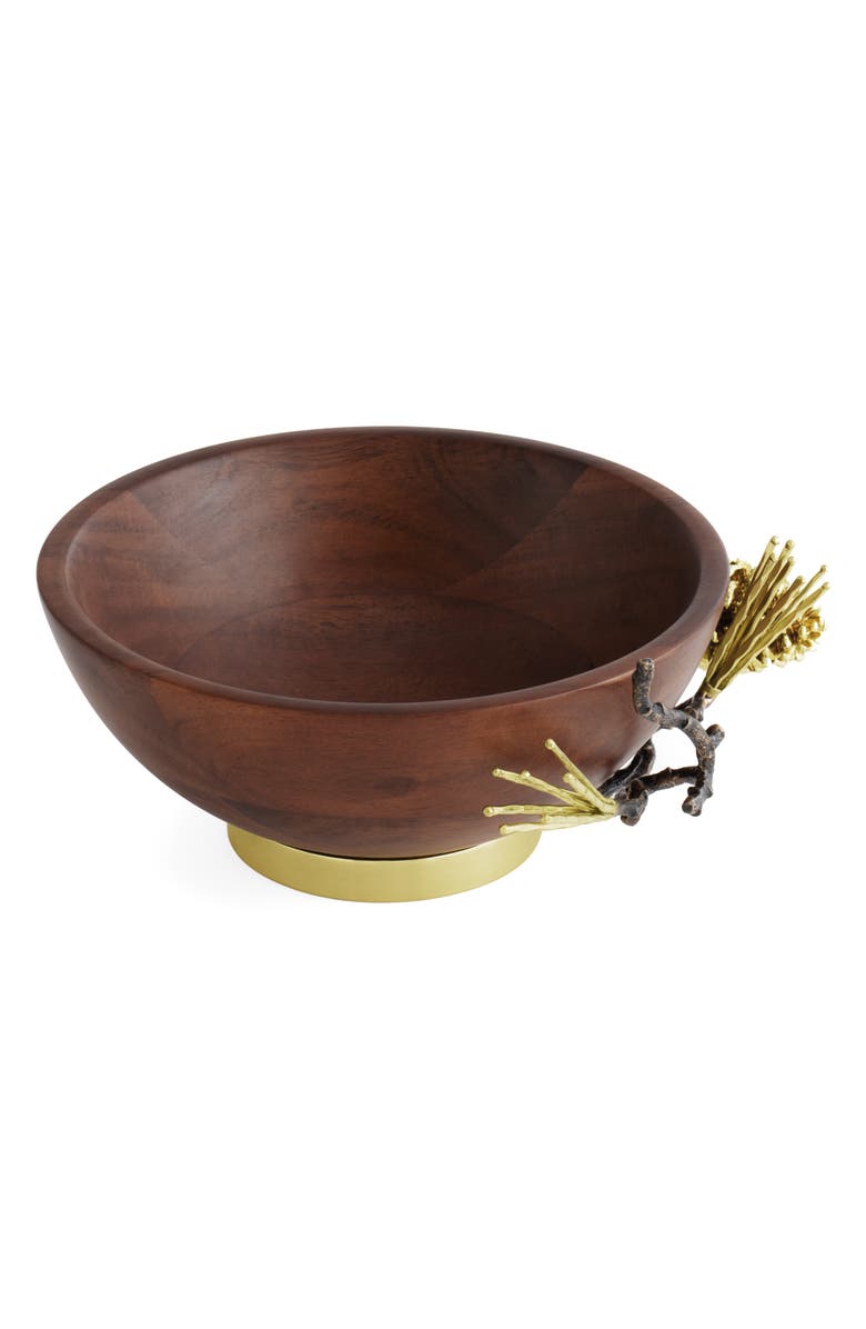 Michael Aram Pine Cone Small Wood Bowl, Alternate, color, Brown