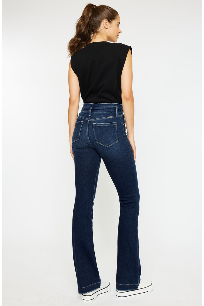 Akita High Rise Bootcut Stretch Jeans, Alternate, color, Dark Wash