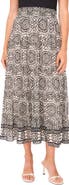 Halogen® Tiered Smocked Midi Skirt