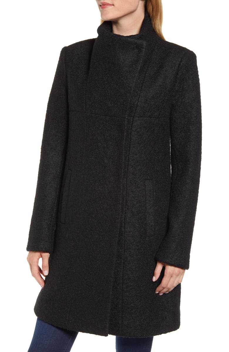 Kenneth Cole New York Wool Blend Bouclé Coat, Alternate, color,
