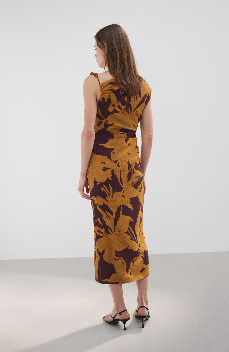 MANGO Print Asymmetric Maxi Dress, Alternate, color, 