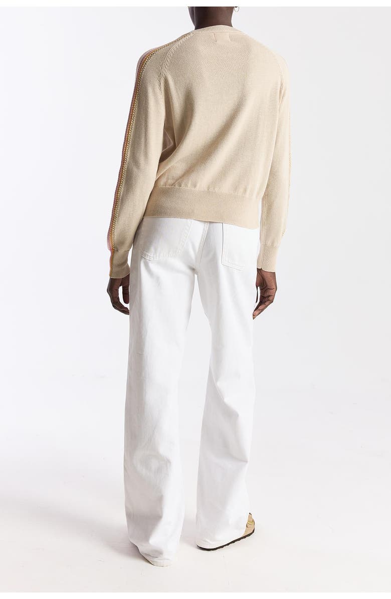 WISPR Geo Sleeve Knitted Sweater, Alternate, color, Calico/Tangerine