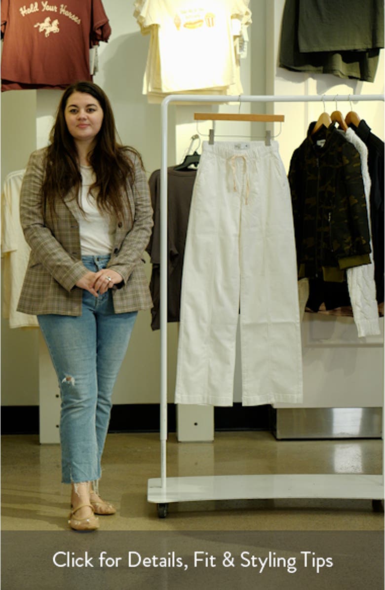 High Waist Wide Leg Drawstring Jeans, sales video thumbnail