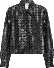 Akris punto Dot Semisheer Button-Up Shirt