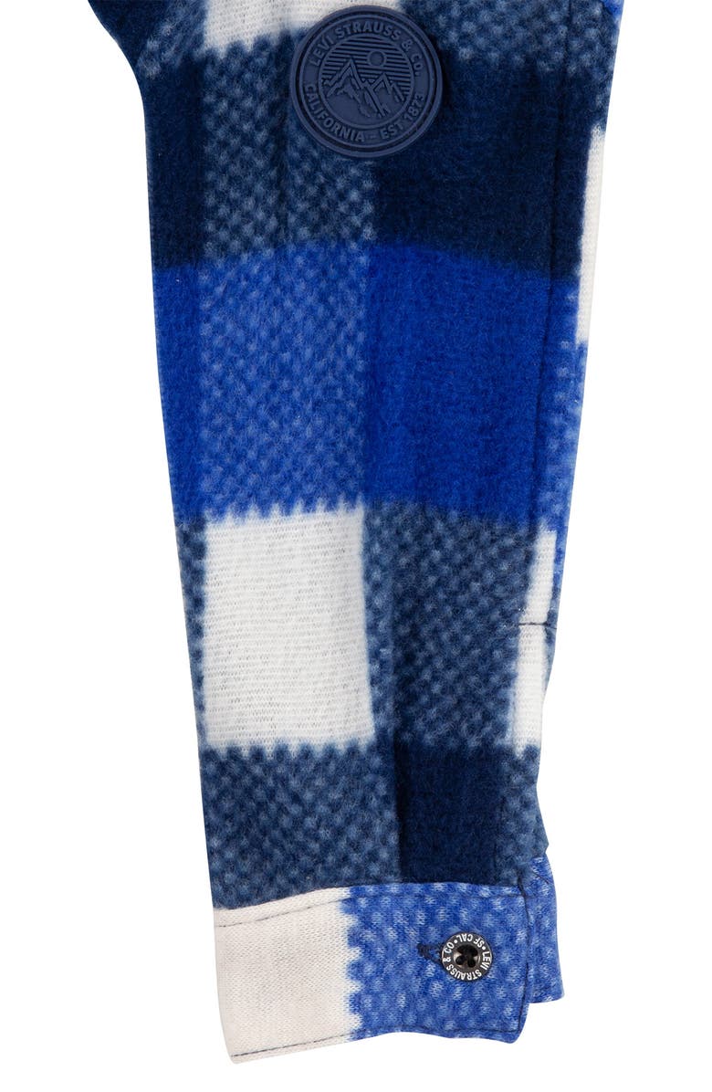 Levi's Graphic T-Shirt, Fleece Plaid Shacket & Pull-On Jeans, Alternate, color, Surf The Web