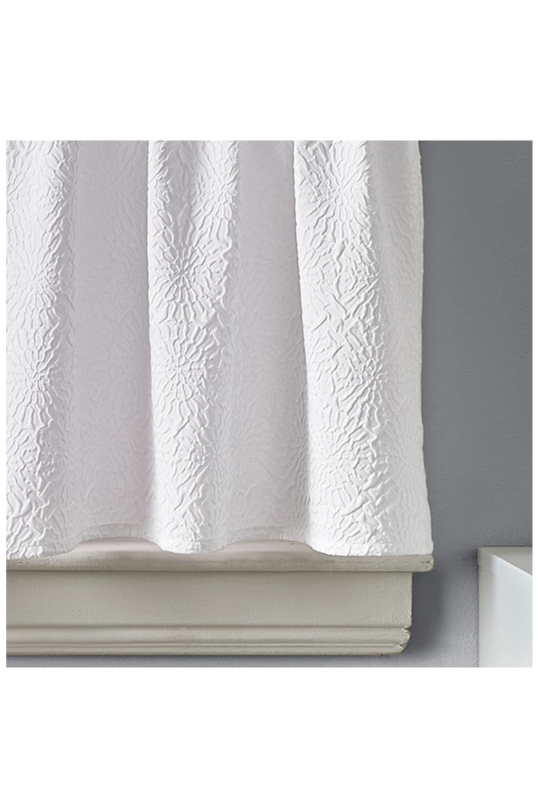 Chrysanthemum Set of 2 Floral Tier Curtains, Alternate, color, WHITE