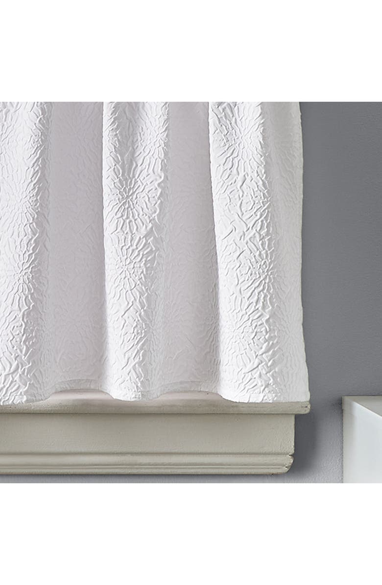 DKNY Chrysanthemum Set of 2 Floral Tier Curtains, Alternate, color, White