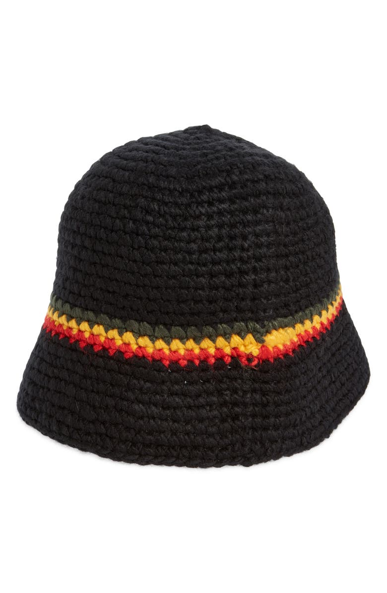 F-LAGSTUF-F Stripe Crochet Bucket Hat, Main, color, 
