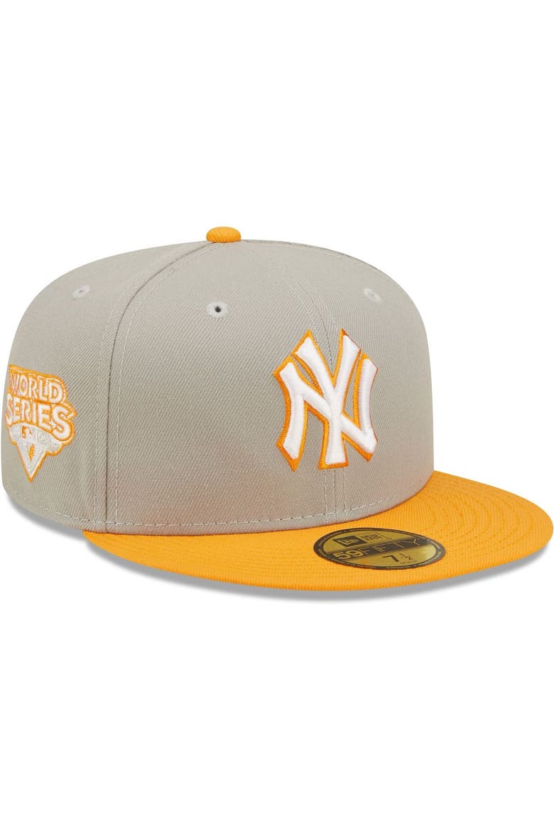 Men's New Era Gray/Orange New York Yankees 2009 World Series Cooperstown Collection Undervisor 59FIFTY Fitted Hat, Main, color, Gray