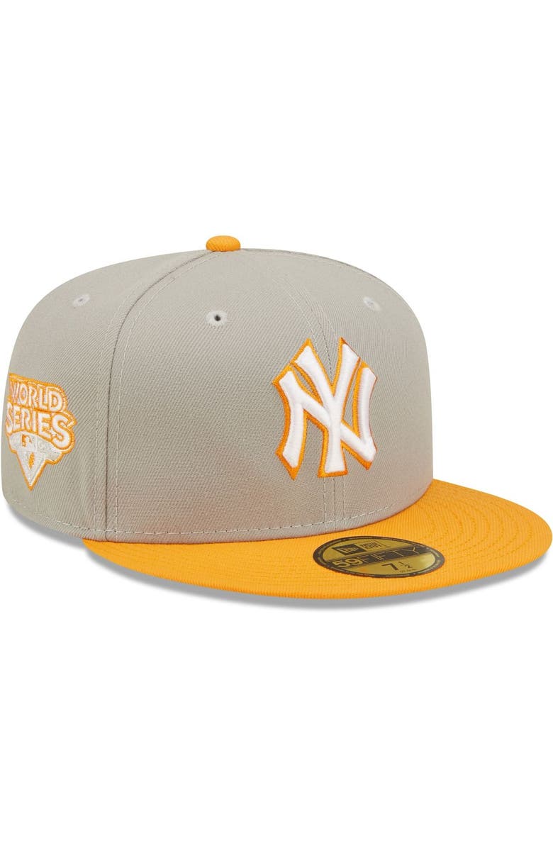 New Era Men's New Era Gray/Orange New York Yankees 2009 World Series Cooperstown Collection Undervisor 59FIFTY Fitted Hat, Main, color, 