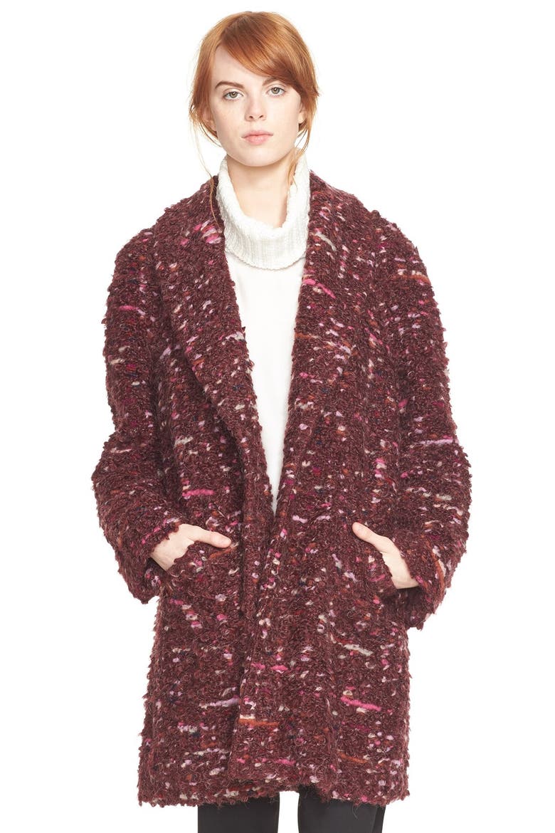 'Bebe' Coat, Main, color, MERLOT