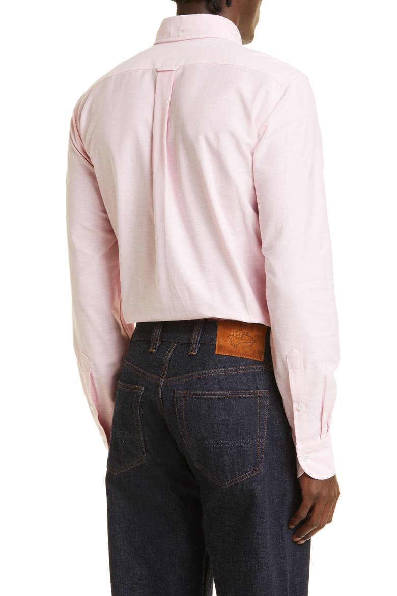 Oxford Cotton Button-Down Shirt, Alternate, color, PINK 990