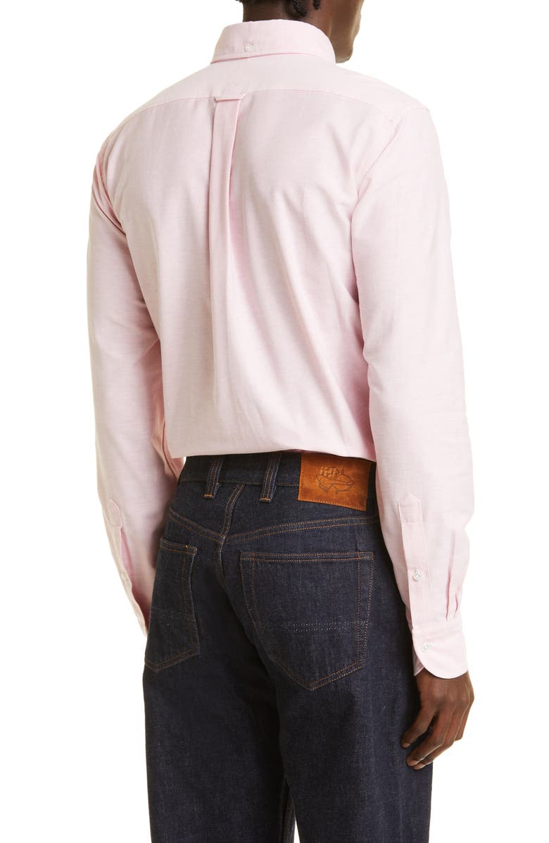 Drake's Oxford Cotton Button-Down Shirt, Alternate, color, Pink 990