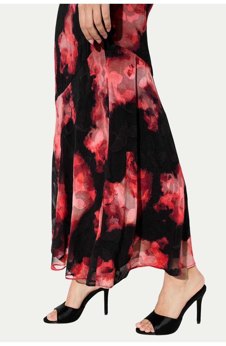 MissPap Burnout Scoop Neck Bias Maxi Dress, Alternate, color, Multi