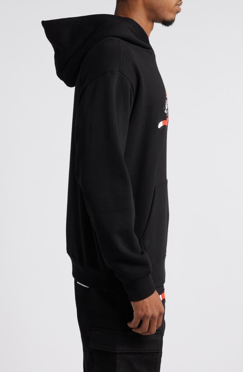 ICECREAM Running Dog Appliqué Hoodie, Alternate, color, Black