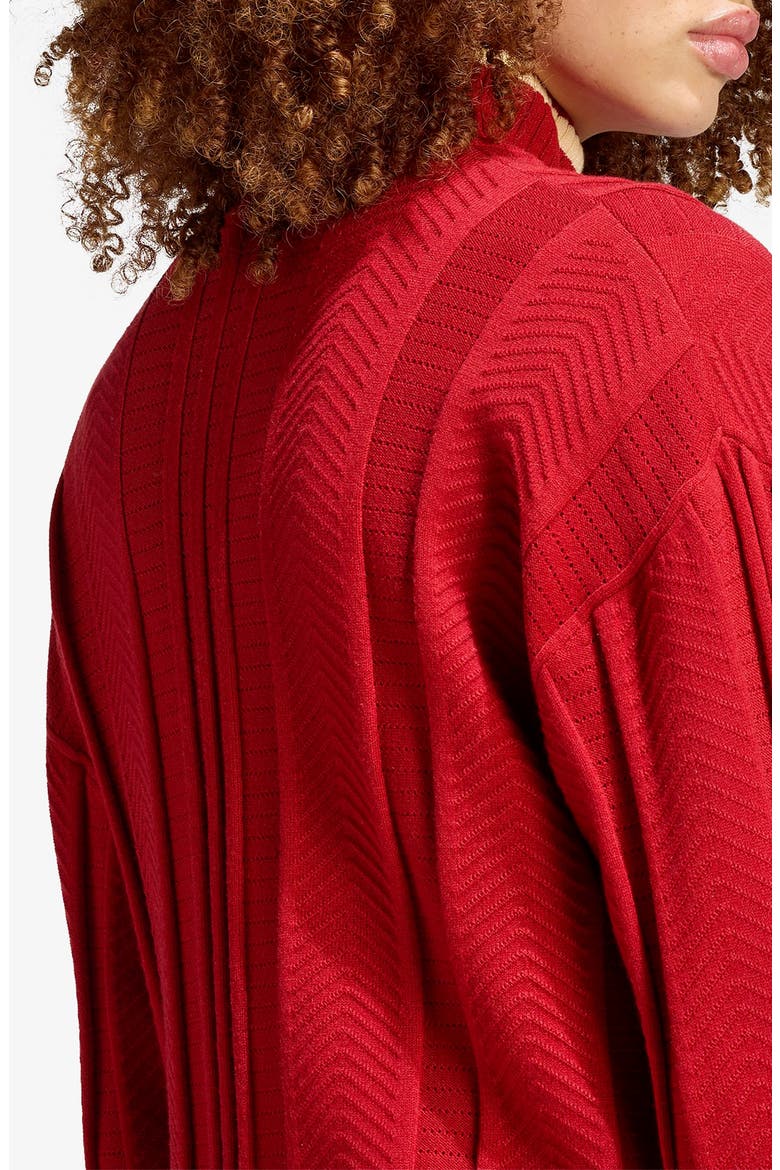 Herringbone Zip Cardigan, Alternate, color, TEAM VICTORY RED