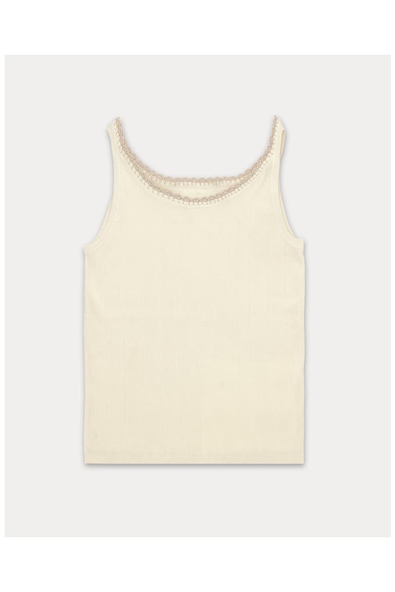 Claire Wide Ribbed Jersey Tank Top, Main, color, White