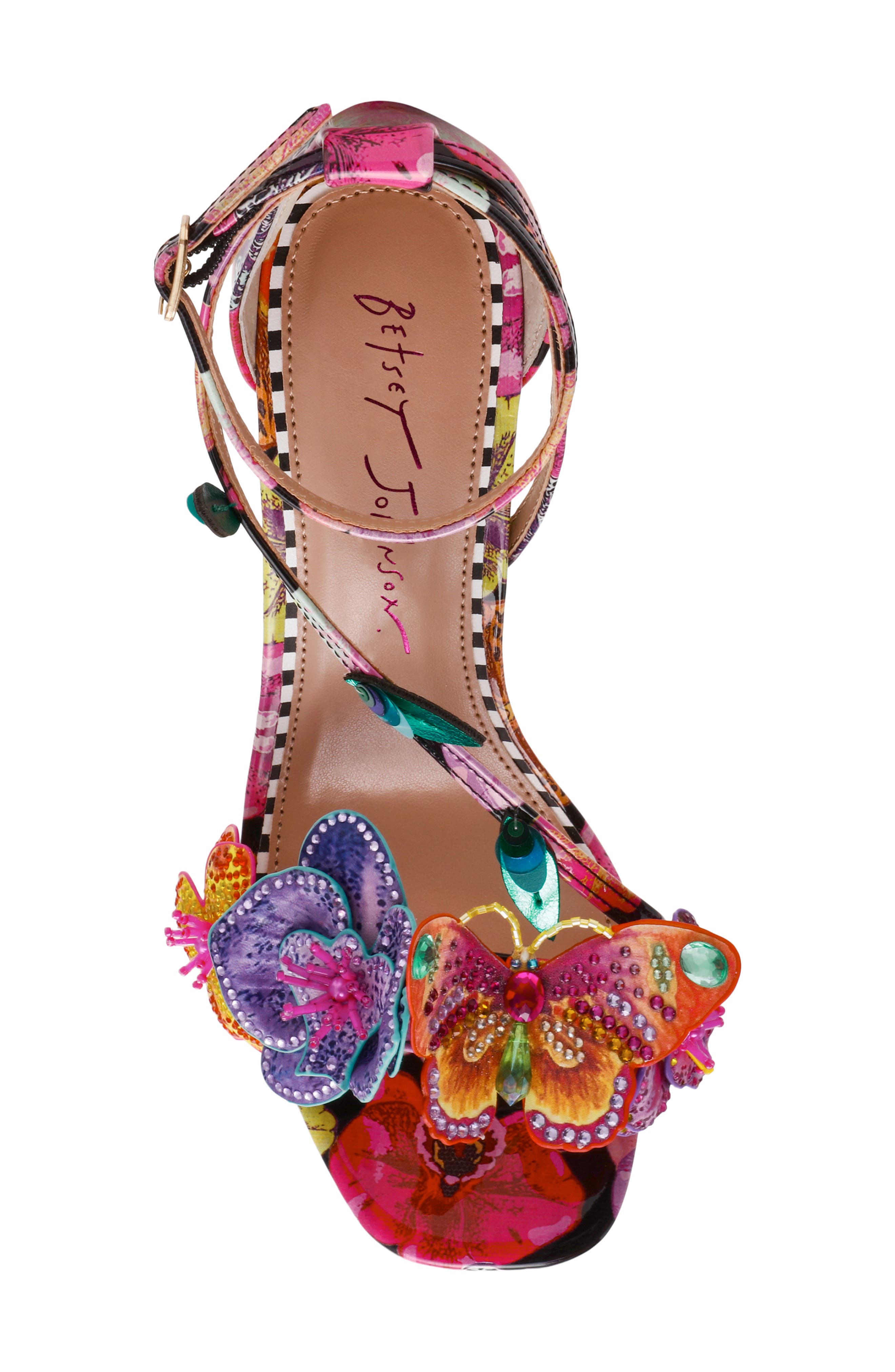 Betsey Johnson Camile Sandal, Alternate, color, Black Multi