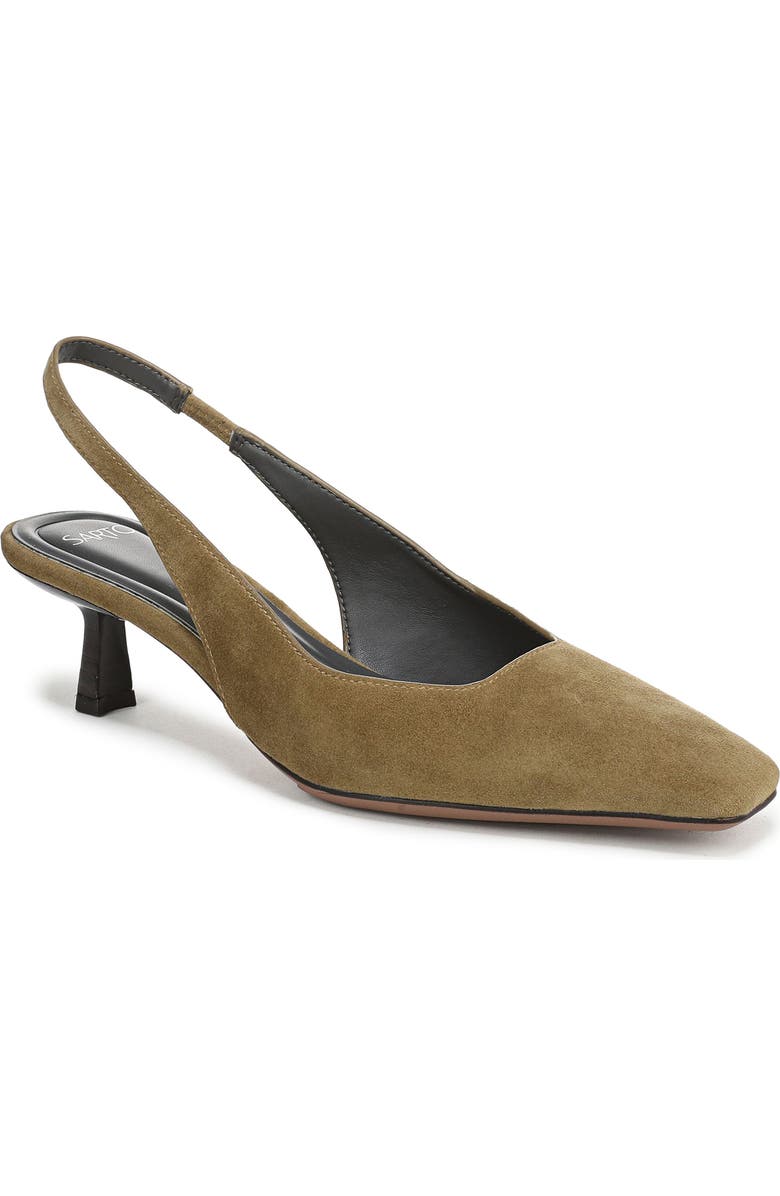 SARTO by Franco Sarto Raven Slingback Kitten Heel Pump, Main, color, Moss Green