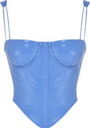 HOUSE OF CB Underwire Faux Leather Corset Top