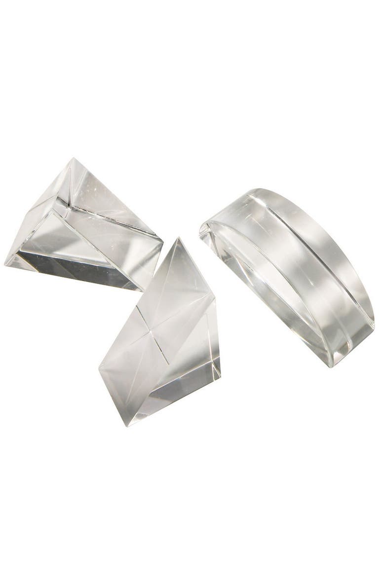 Perspex Prisms - Set of 7, Alternate, color, Clear