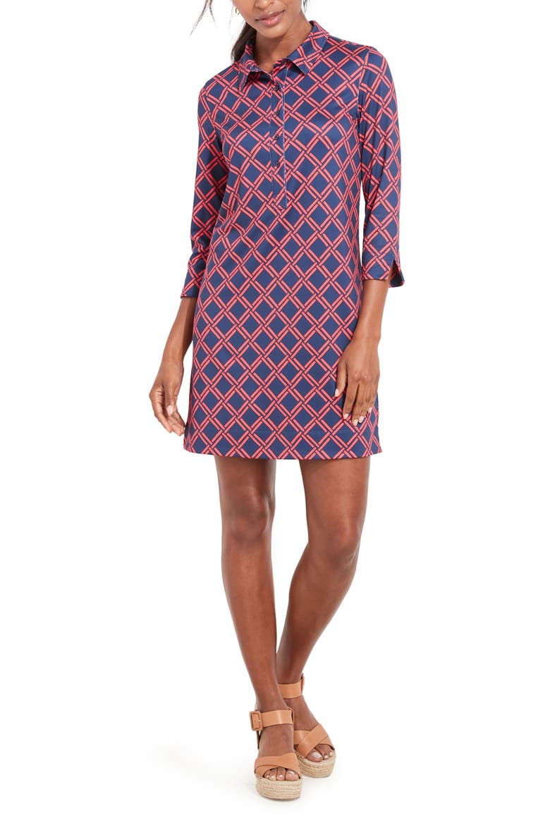 Sankaty Margo Shirtdress, Main, color, DEEP BAY GEO