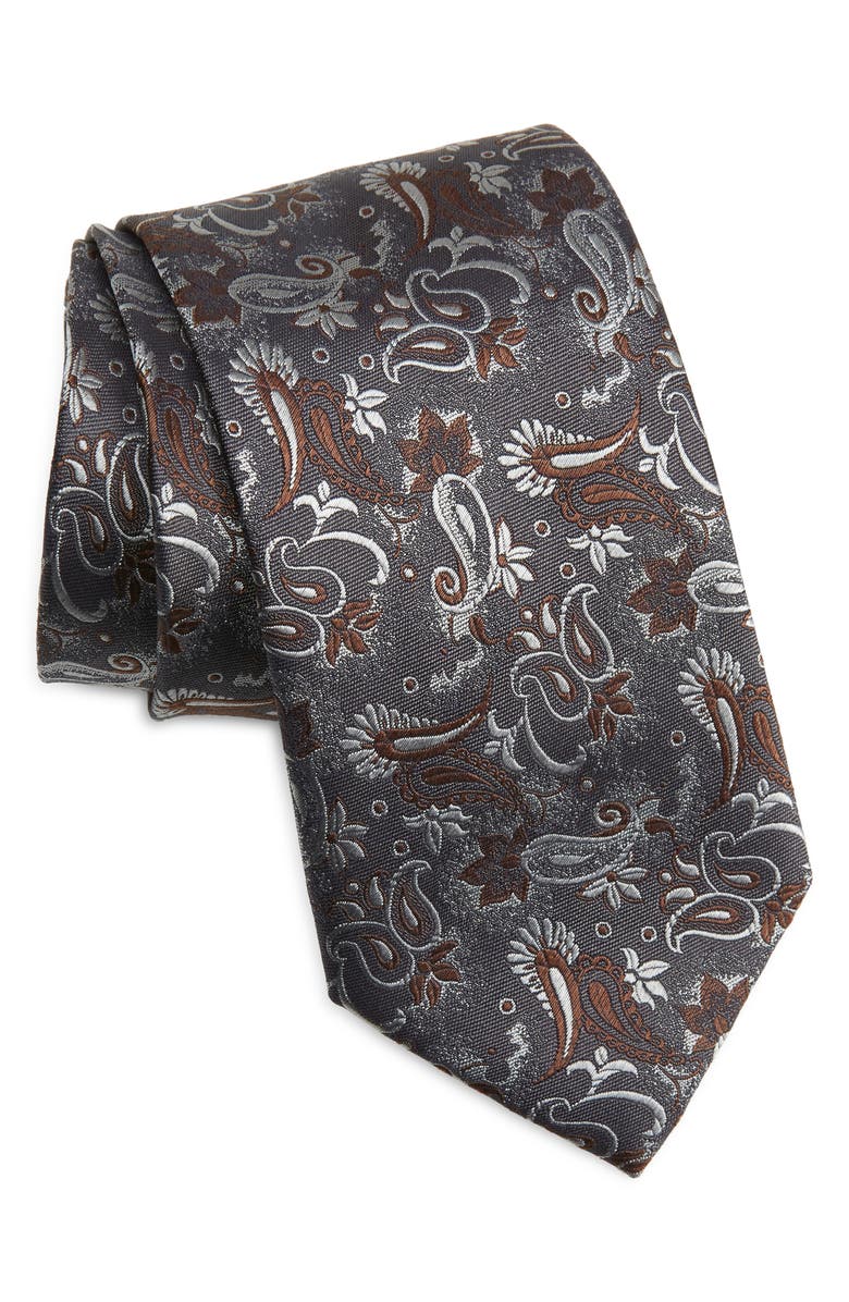 Canali Paisley Silk Tie, Main, color,