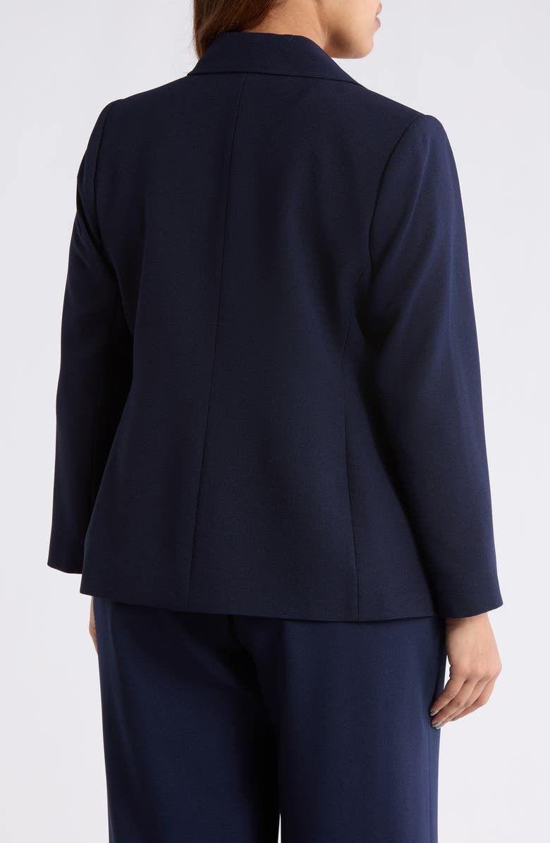 Tahari ASL One-Button Blazer, Alternate, color, Deep Navy