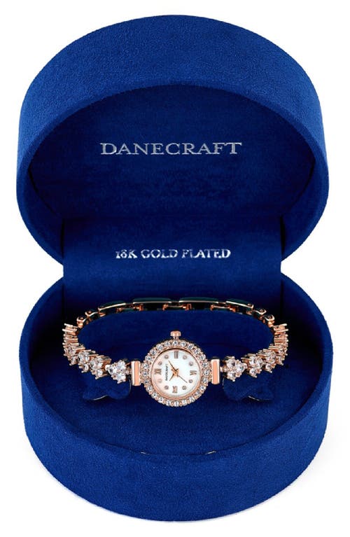 Danecraft Crystal Mother-of-pearl Quartz Bracelet Watch, 23mm