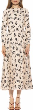 Alexia Admor Elodie Floral Long Sleeve Maxi Dress