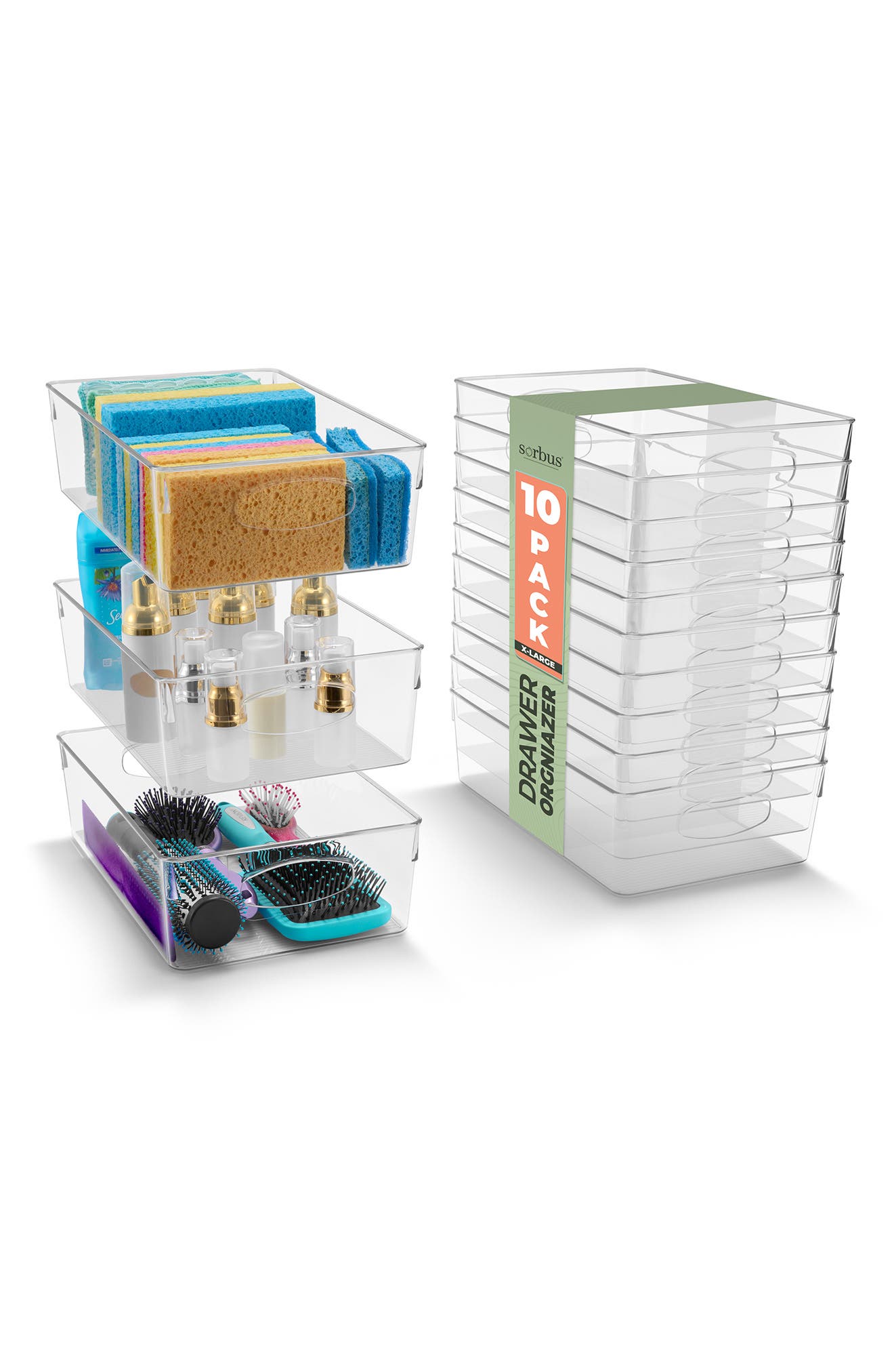 SORBUS 10-Pack Extra Large Storage Bins