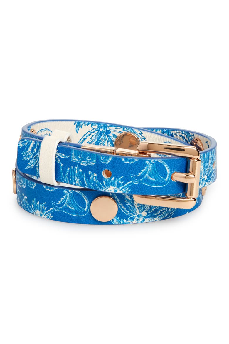 Reversible Double Wrap Leather Bracelet, Alternate, color, IVORY FAR AND AWAY