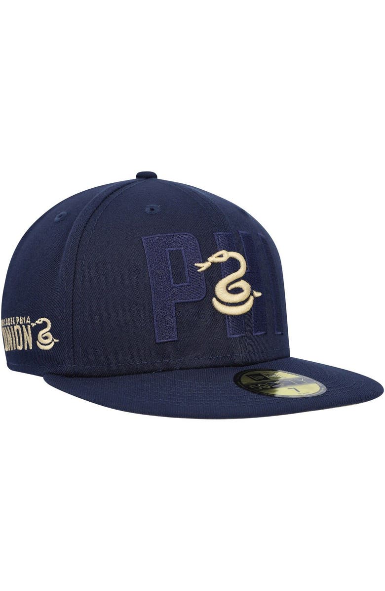 New Era Men's New Era Navy Philadelphia Union Kick Off 59FIFTY Fitted Hat, Main, color, 