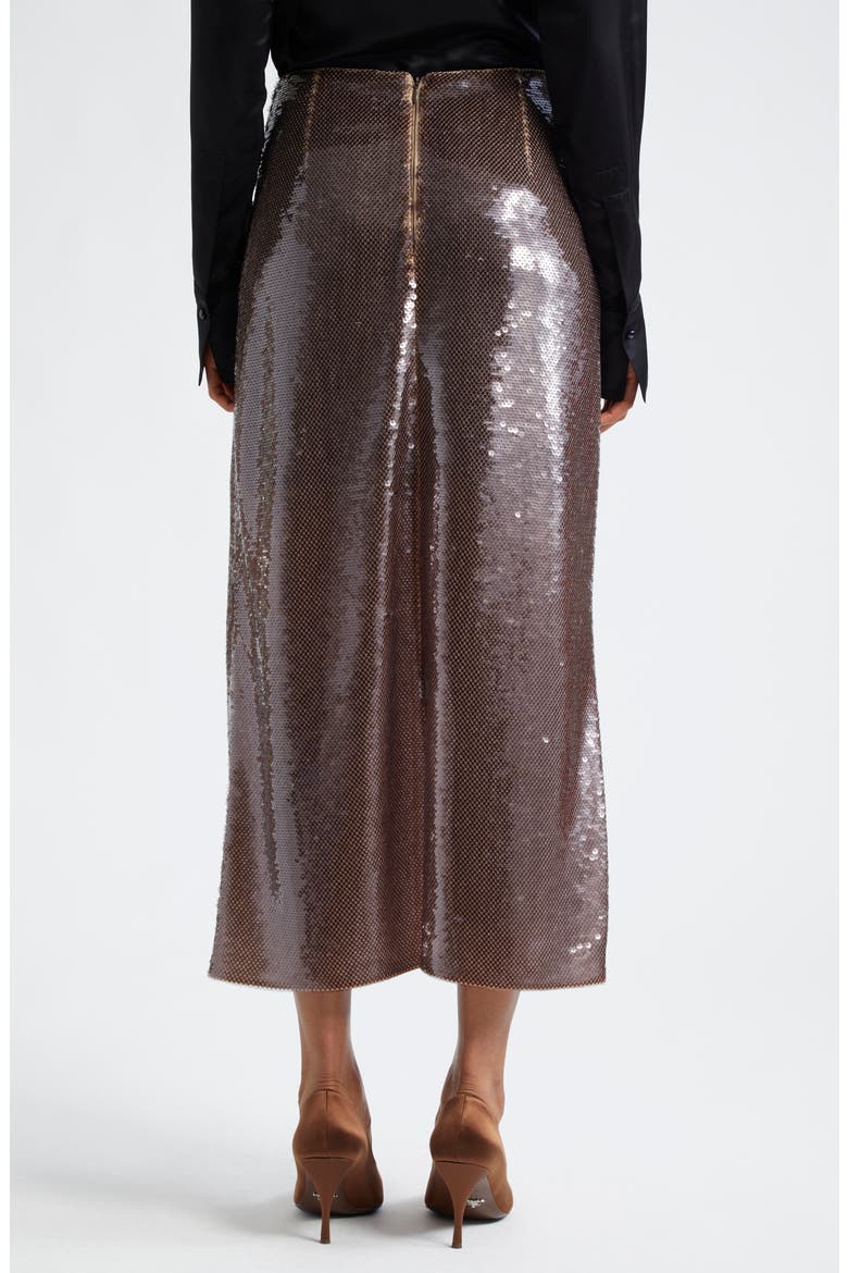 Monroe Sequin Midi Skirt, Alternate, color, SMOKE