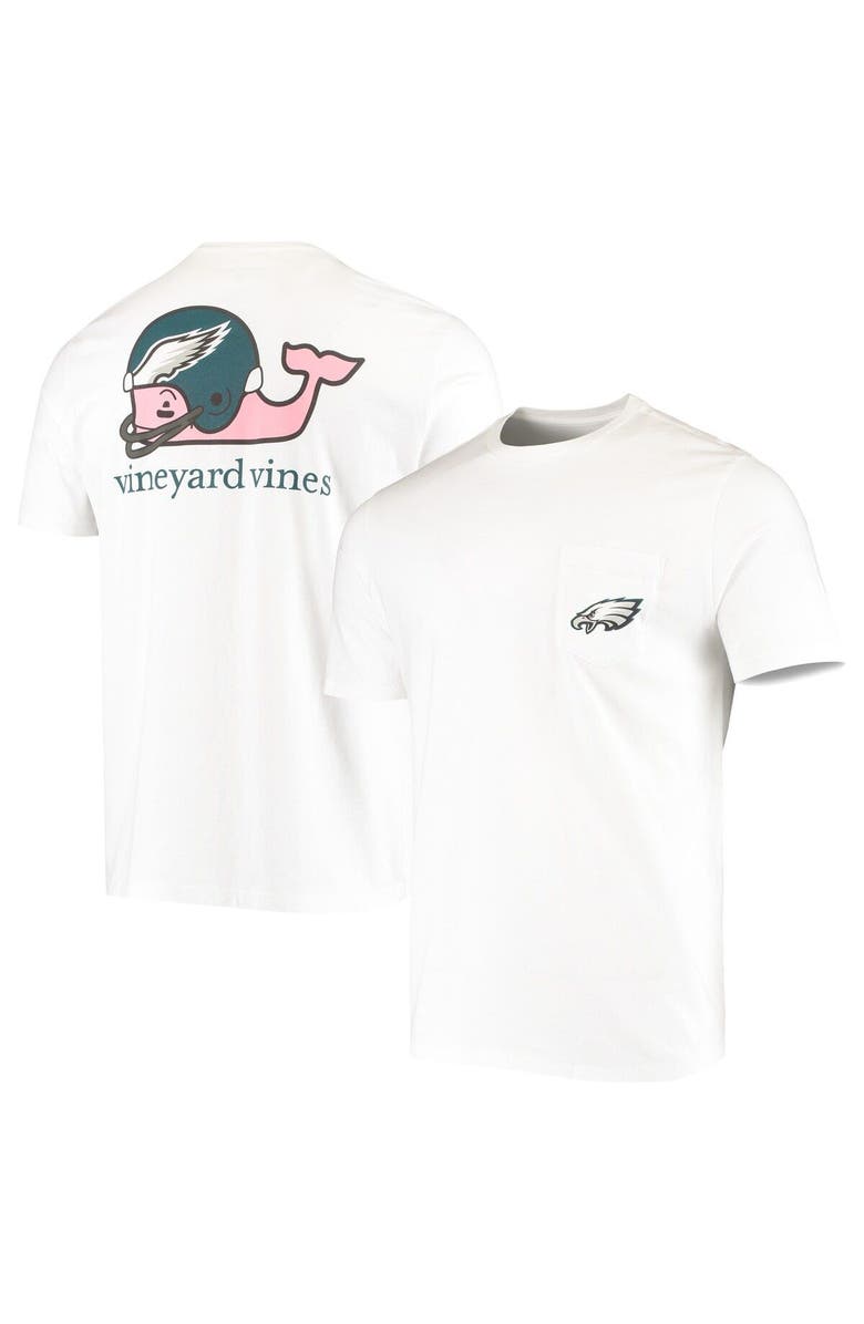vineyard vines Men's Vineyard Vines White Philadelphia Eagles Big & Tall Helmet T-Shirt, Main, color,