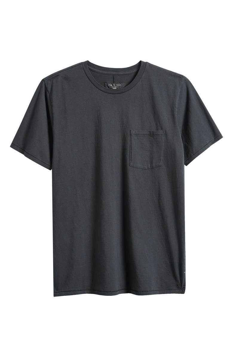 rag & bone Classic Fit Garment Dye Pocket T-Shirt, Main, color, Black
